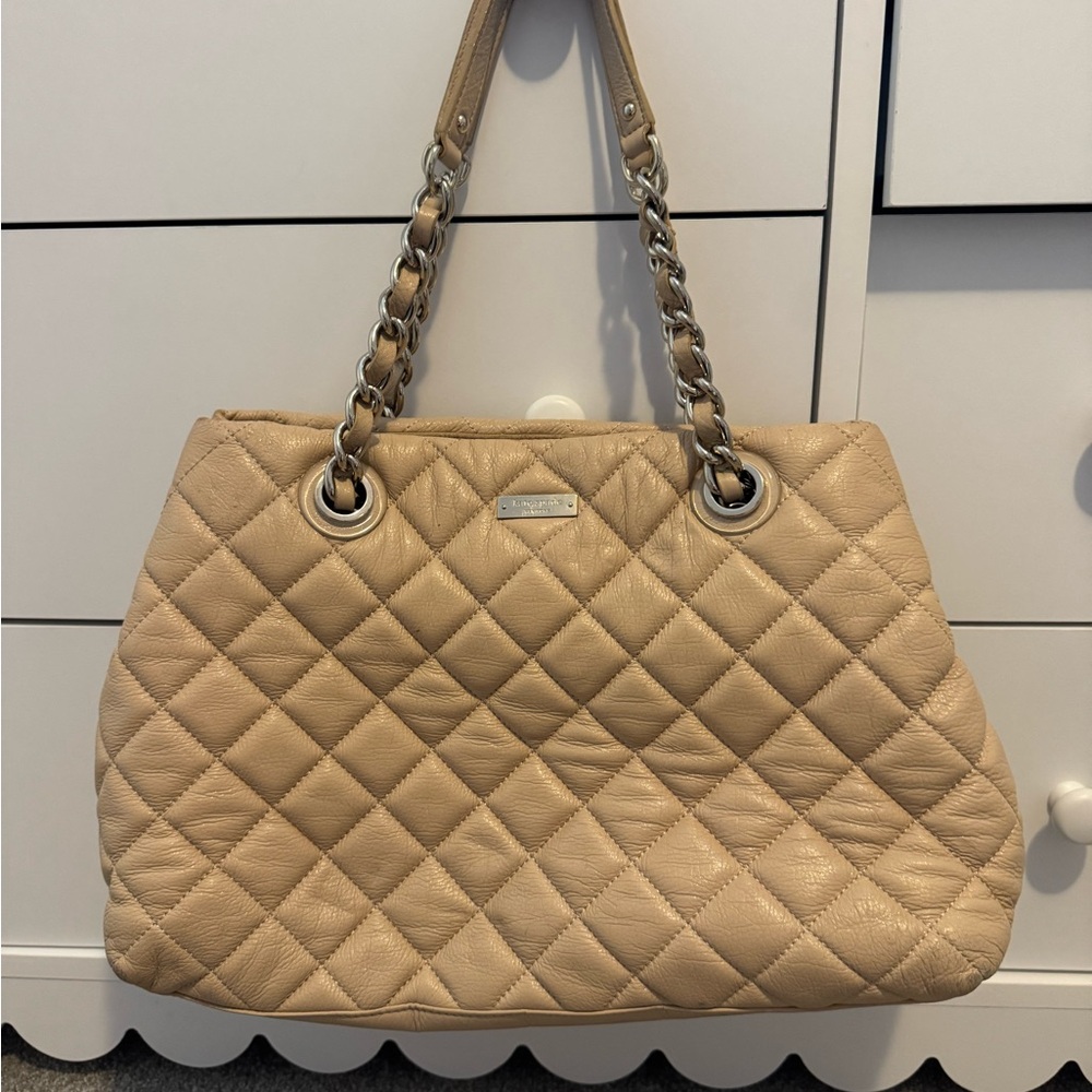 Kate Spade Quilted Tan Shoulder Bag